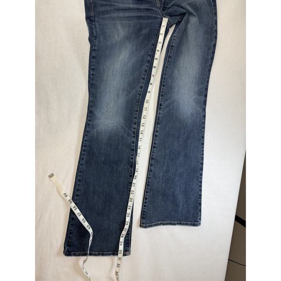 American Eagle Kick Boot Jeans Women’s Size 4 Blue Low Rise Stretch Y2K Denim - Picture 4 of 12